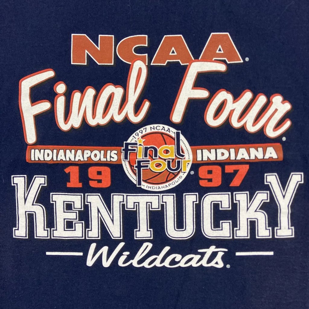 Vintage 1997 Ncaa Final Four Kentucky Wildcats Basketball Shirt Retro Tee